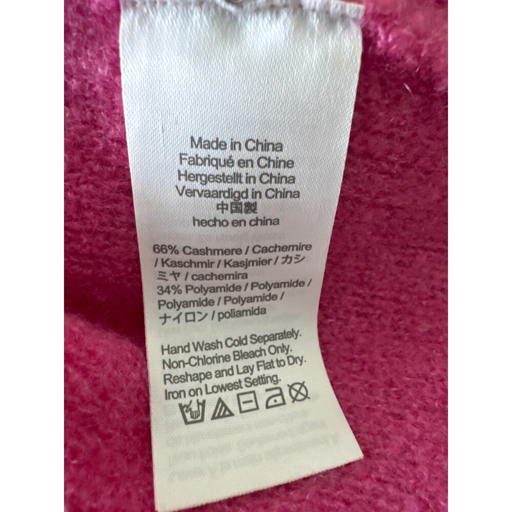 J. CREW Cashmere-blend bouclé cropped cardigan sweater Pink Size XS - Picture 5 of 8